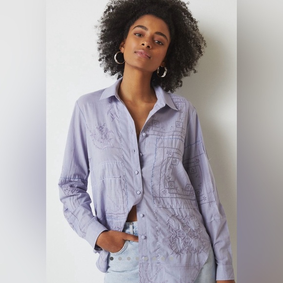 Anthropologie Handkerchief‎ button down size Small - Picture 2 of 12